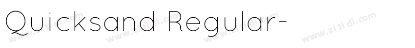 Quicksand Regular字体转换